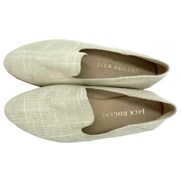 Jack Rogers Audrey Linen Flat Espadrille Shoes Size 8 - Picture 5 of 8